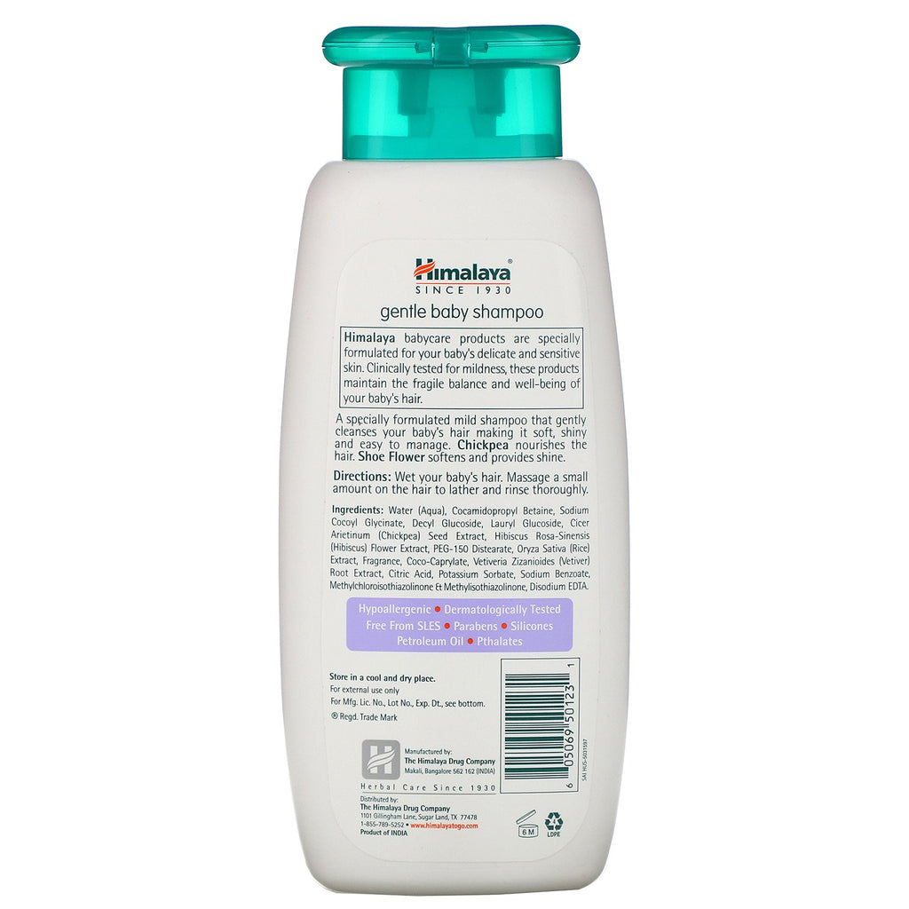 Himalaya, Champú suave para bebés, hibisco y garbanzos, 13,53 fl oz (400 ml)