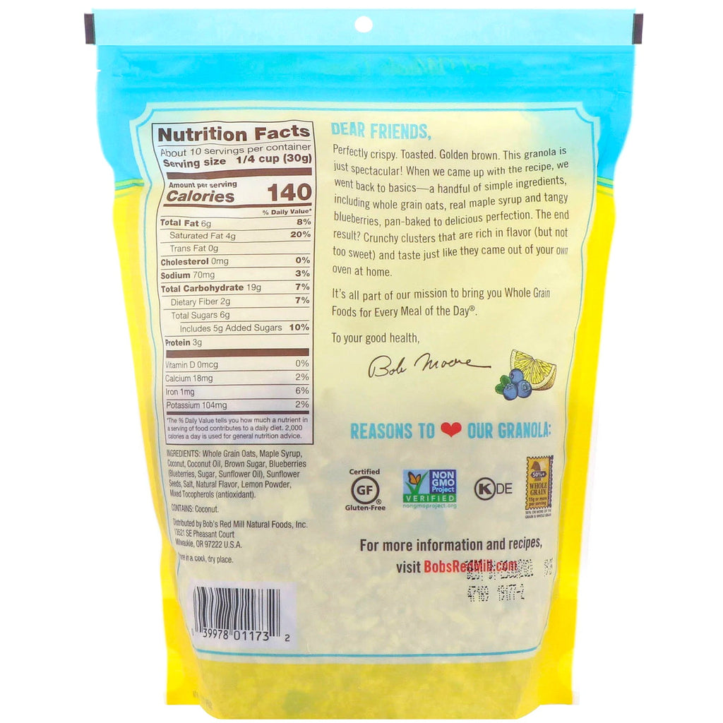 Bob's Red Mill, granola horneada, arándano y limón, 11 oz (312 g)