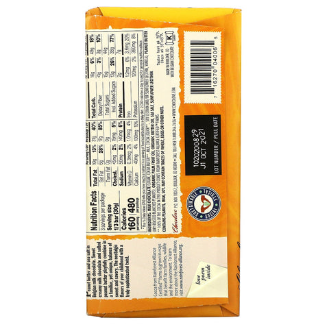 Chocolove, saltet jordnøddesmør i mælkechokolade, 33 % kakao, 90 g (3,2 oz)