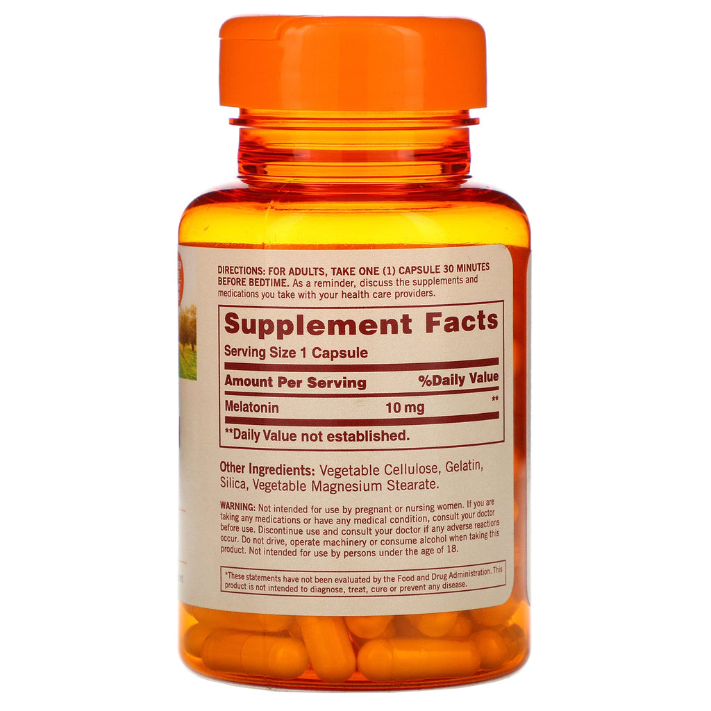Sundown Naturals, Melatonin, 10 mg, 90 kapsler