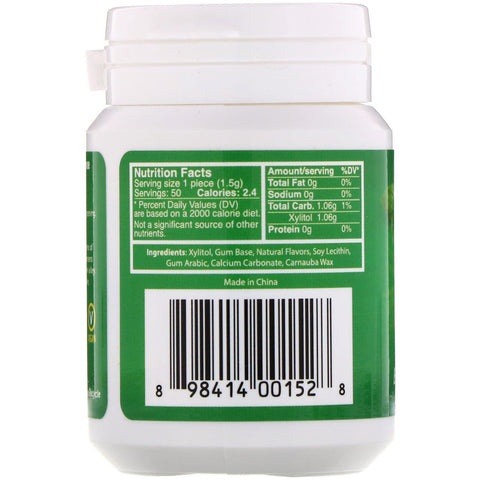 Epic Dental, Xylitol Gum, Sukkerfri, Spearmint, 50 stk