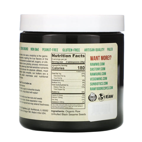 Dastony, Tahini de sésamo negro, 8 oz (227 g)
