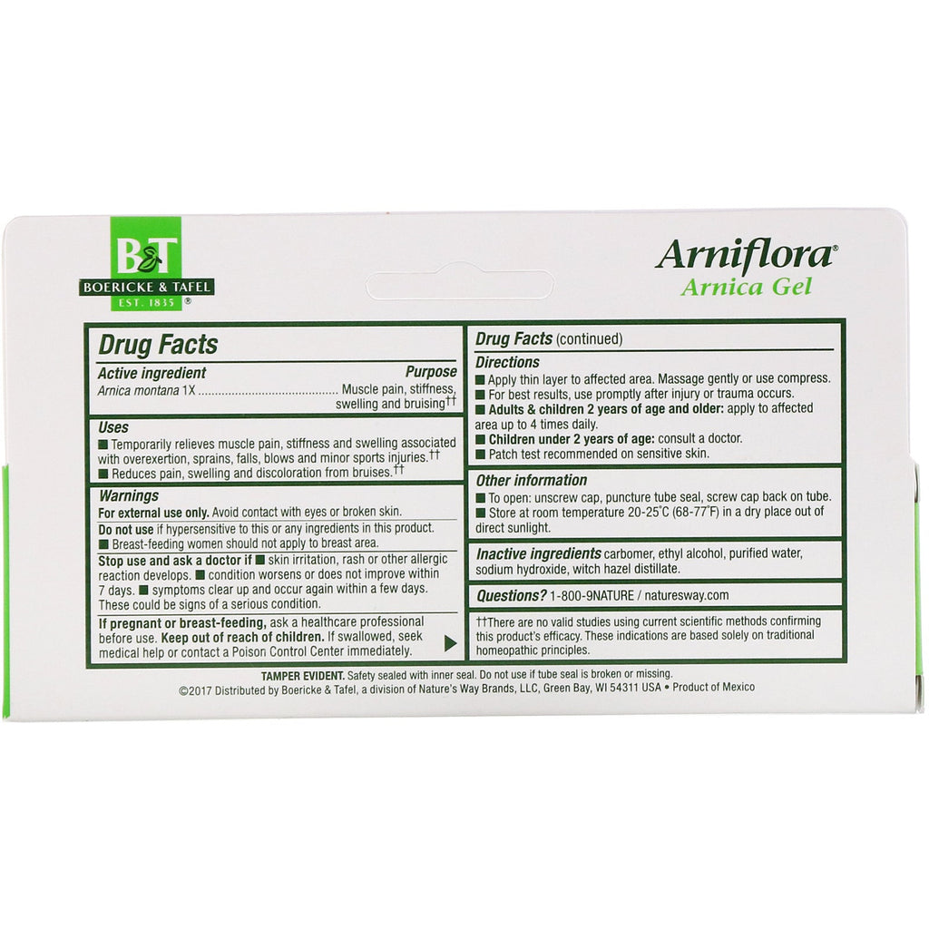 Boericke &amp; Tafel, Arniflora, Arnica Topical Gel, 2,75 oz (78 g)