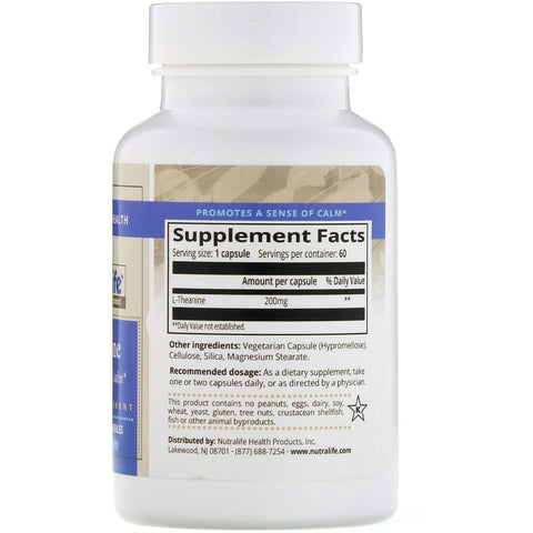 NutraLife, L-Theanine, 200 mg, 60 Capsules