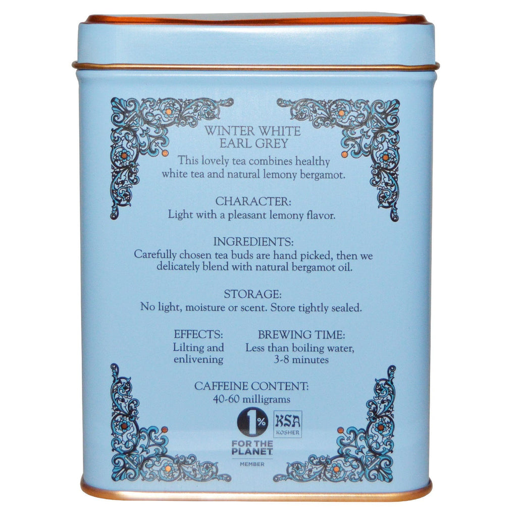 Harney &amp; Sons, Té Earl Grey blanco invernal, 20 sobres de té, 26 g (0,9 oz)