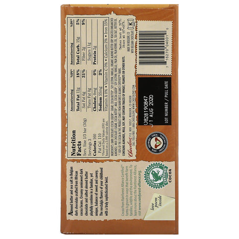 Chocolove, saltet mandelsmør i mørk chokolade, 55% kakao, 3,2 oz (90 g)