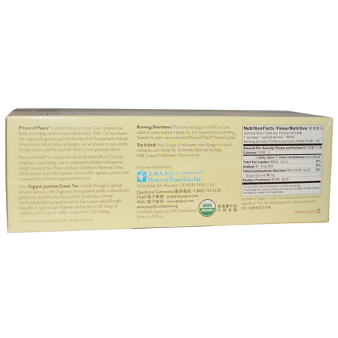 Prince of Peace, , Jasmine Green Tea, 100 teposer, 1,8 g hver