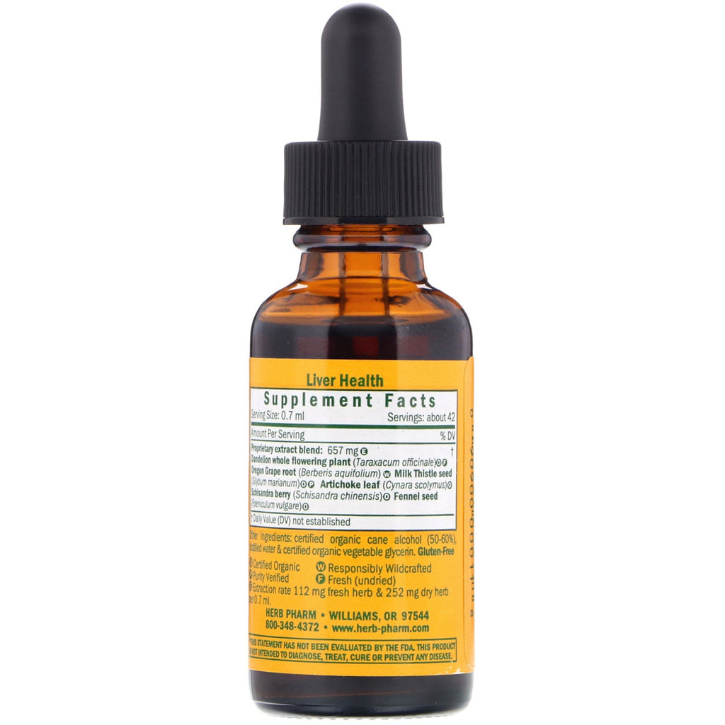 Herb Pharm, leversundhed, 1 fl oz (30 ml)