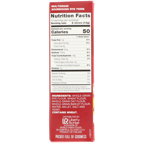 Finn Crisp, masa fina de centeno multigrano, 6,2 oz (175 g)