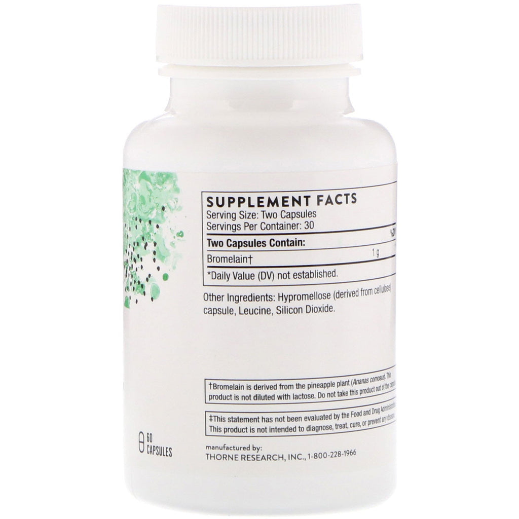 Thorne Research, M.F. Bromelain, 60 Capsules