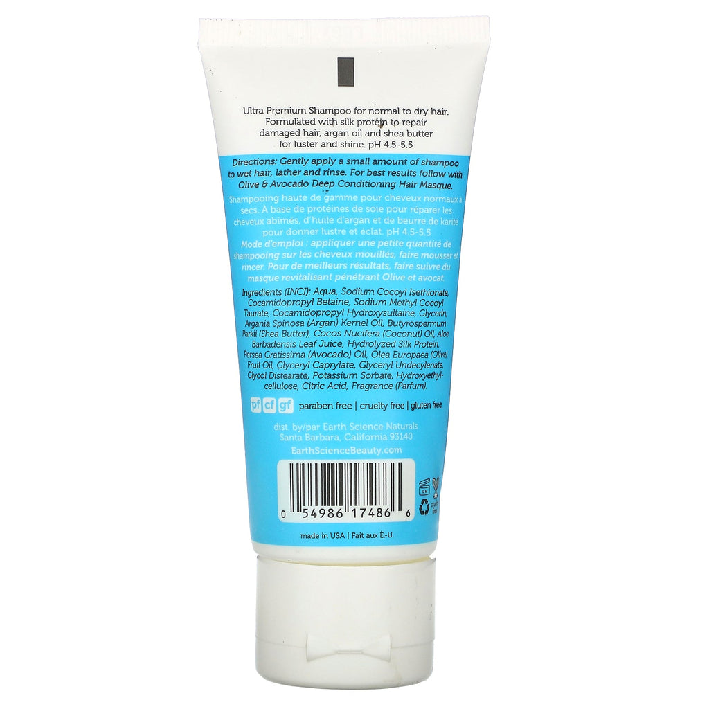 Earth Science, Champú súper concentrado, oliva y aguacate, 2 fl oz (59 ml)