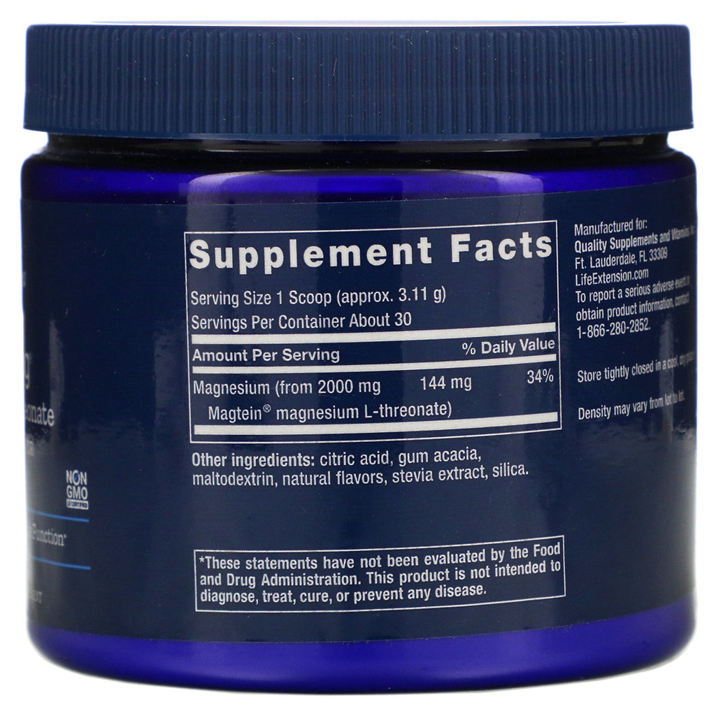 Life Extension, Neuro-Mag, Magnesium L-Threonat, Tropical Punch Flavor, 3.293 oz (93,35 g)