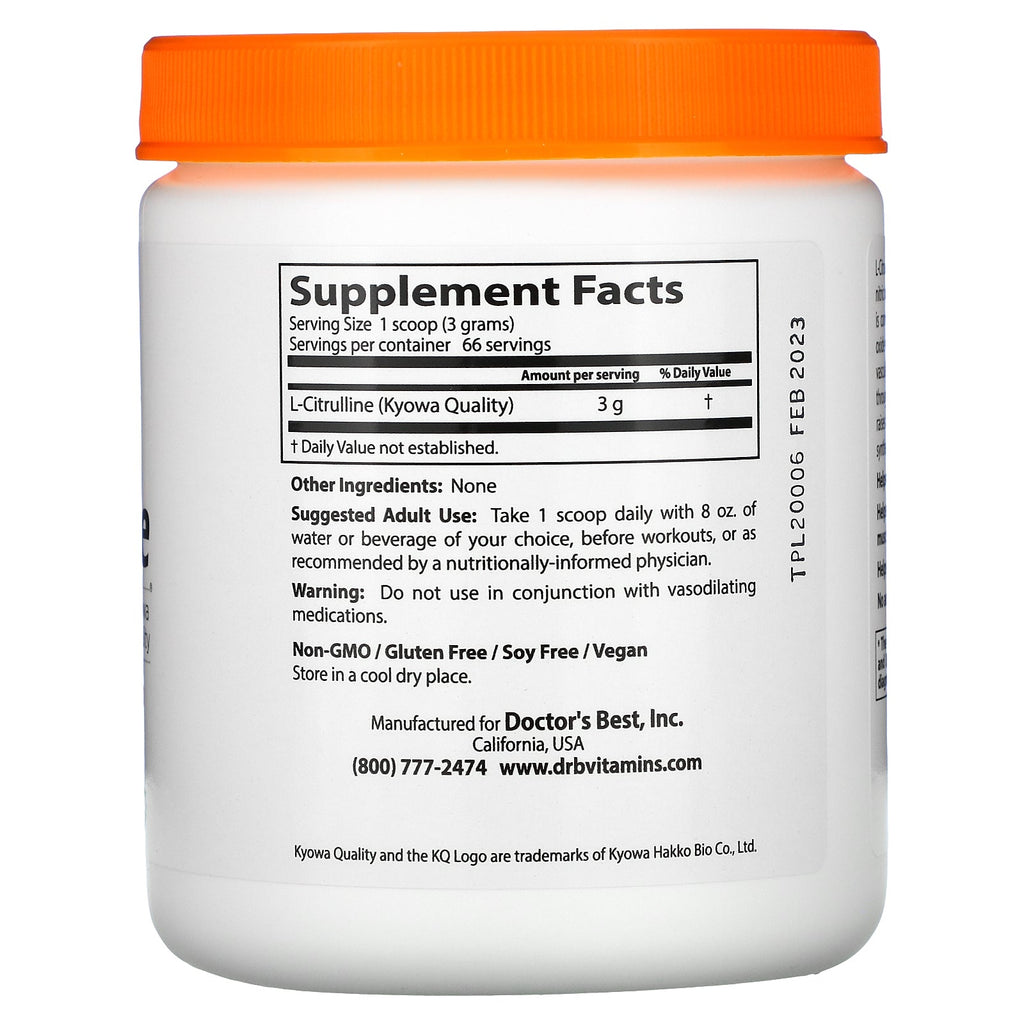 Doctor's Best, L-Citrulline Powder, 7 oz (200 g)