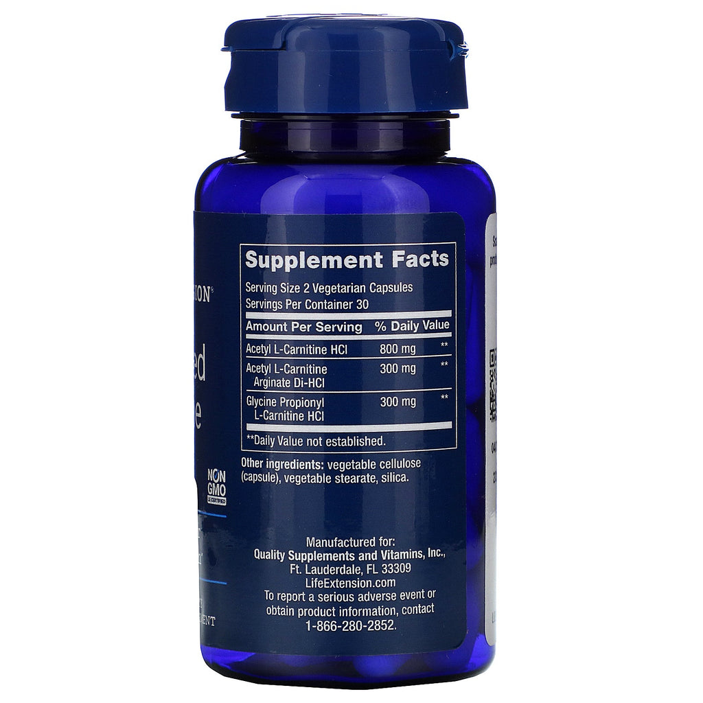 Life Extension, Optimized Carnitine, 60 Vegetarian Capsules