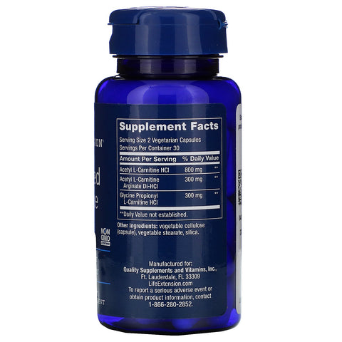 Life Extension, Optimized Carnitine, 60 Vegetarian Capsules