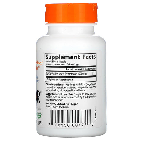 Doctor's Best, Epicor, 500 mg, 60 cápsulas vegetales