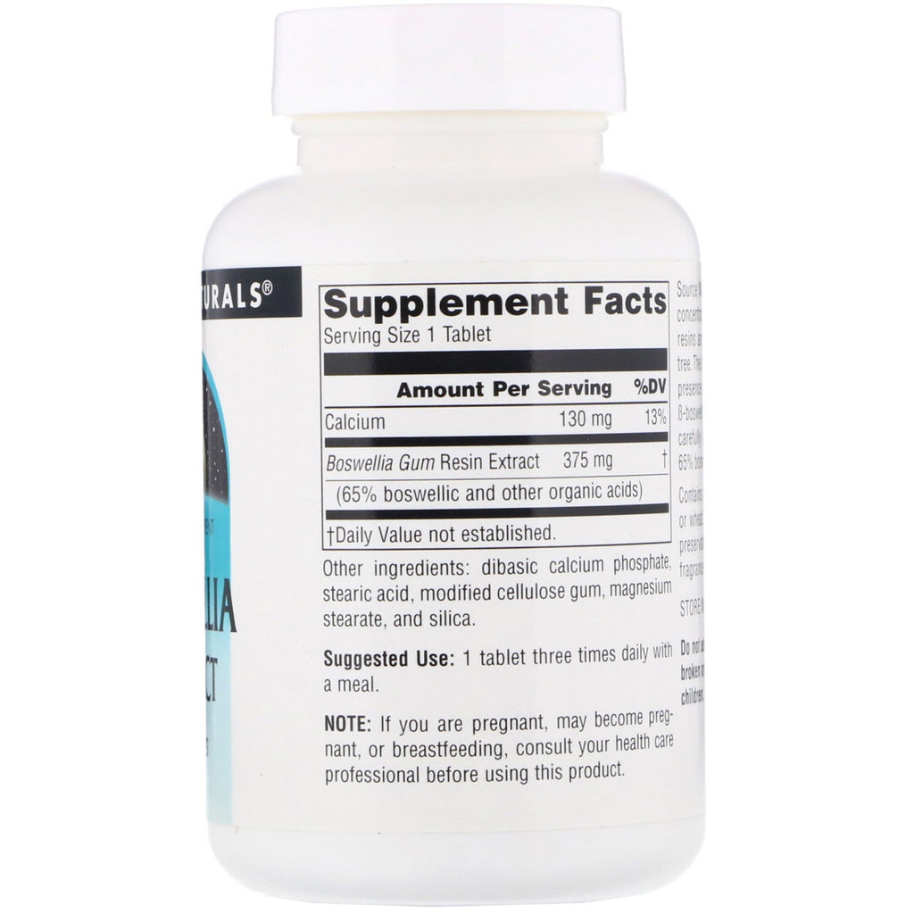 Source Naturals, Boswellia-ekstrakt, 100 tabletter