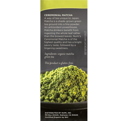 Numi te, te, løs grøn te, ceremoniel Matcha, 1,06 oz (30 g)