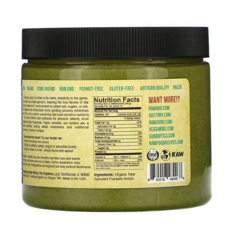 Dastony, mantequilla de semillas de calabaza germinadas, 16 oz (454 g)