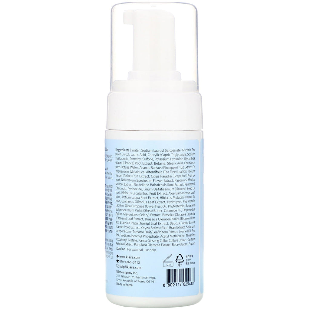 Kære, Klairs, Rich Moist Foaming Cleanser, 3,4 fl oz (100 ml)