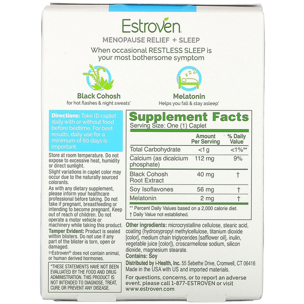 Estroven, Menopause Relief + Sleep, 30 Once Daily Caplets