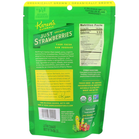 Karen's Naturals, Just Strawberries, 1,2 oz (34 g)