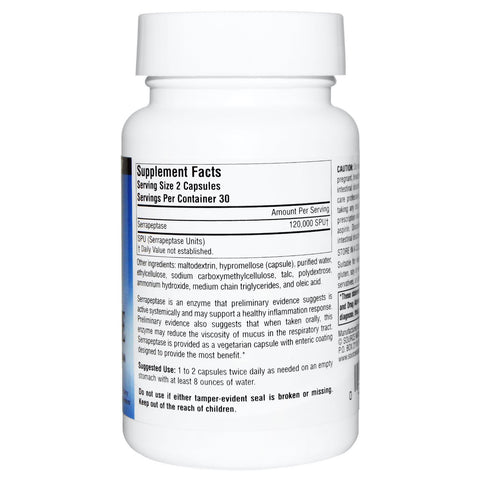 Source Naturals, Serrapeptasa, 60 cápsulas