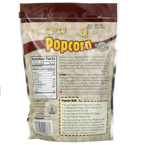 Eden Foods, Popcorn, Popping Kernels, 20 oz (566 g)