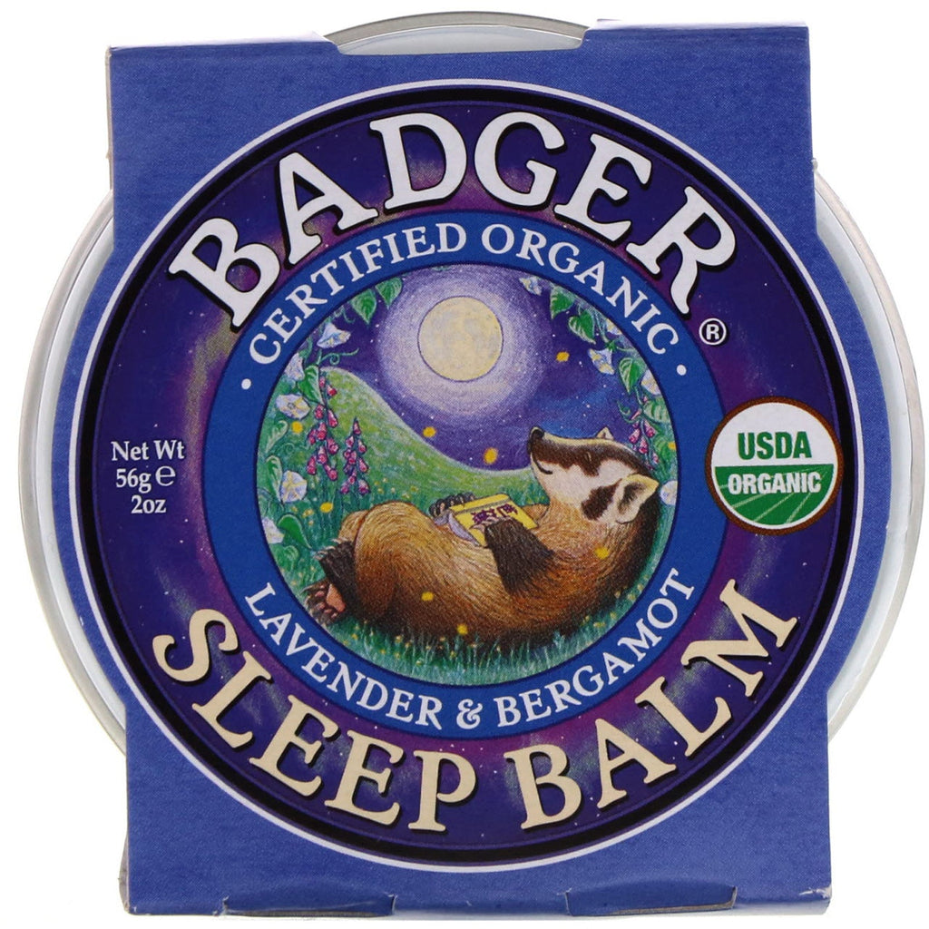Badger Company, sovebalsam, lavendel og bergamot, 2 oz (56 g)