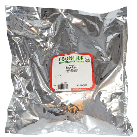 Frontier Natural Products, hoja de salvia frotada, 16 oz (453 g)