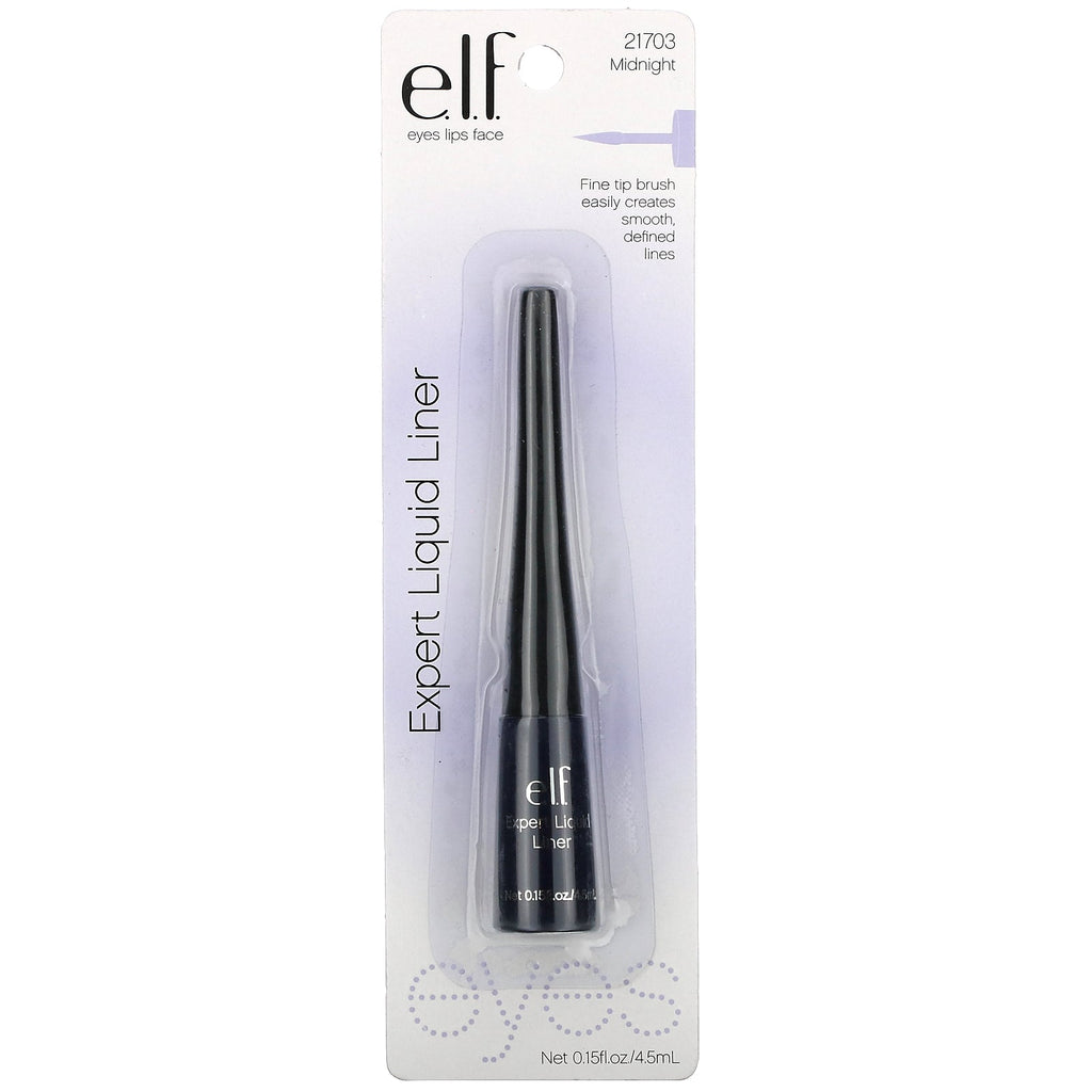 E.L.F., Expert Liquid Liner, Midnight, 0.15 fl oz (4.5 ml)