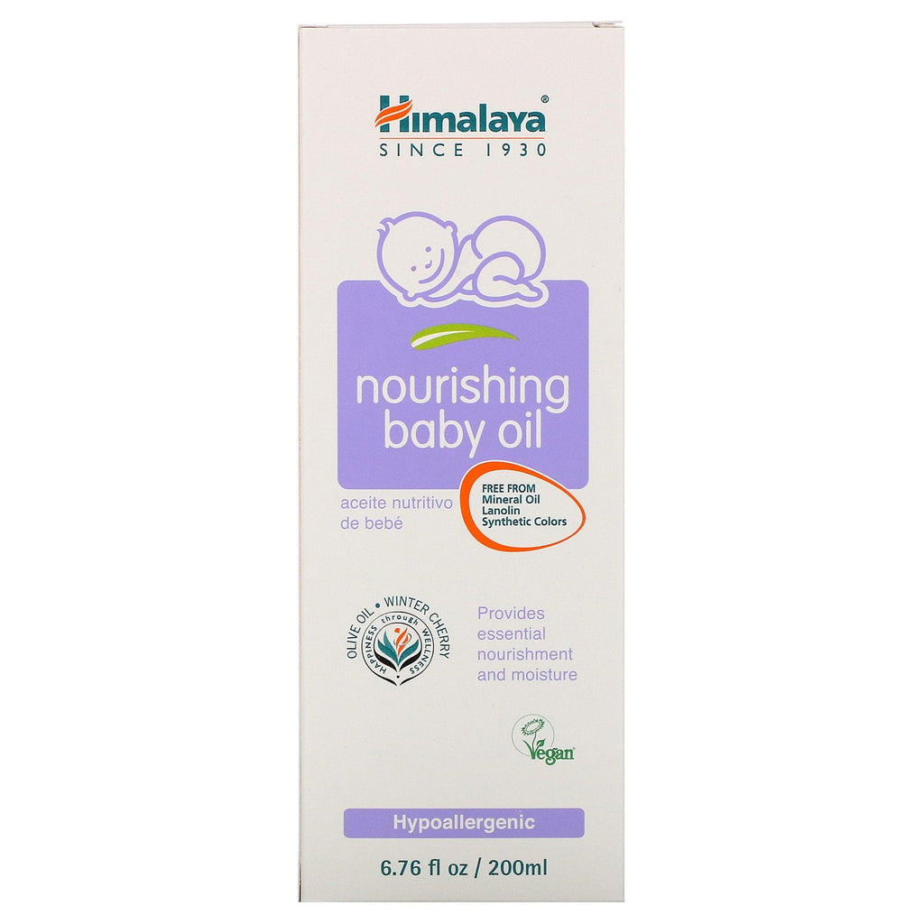 Himalaya, nærende babyolie, olivenolie og vinterkirsebær, 6,76 fl oz (200 ml)