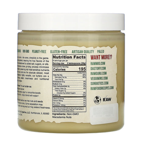 Dastony, Mantequilla de nueces de macadamia, 8 oz (227 g)