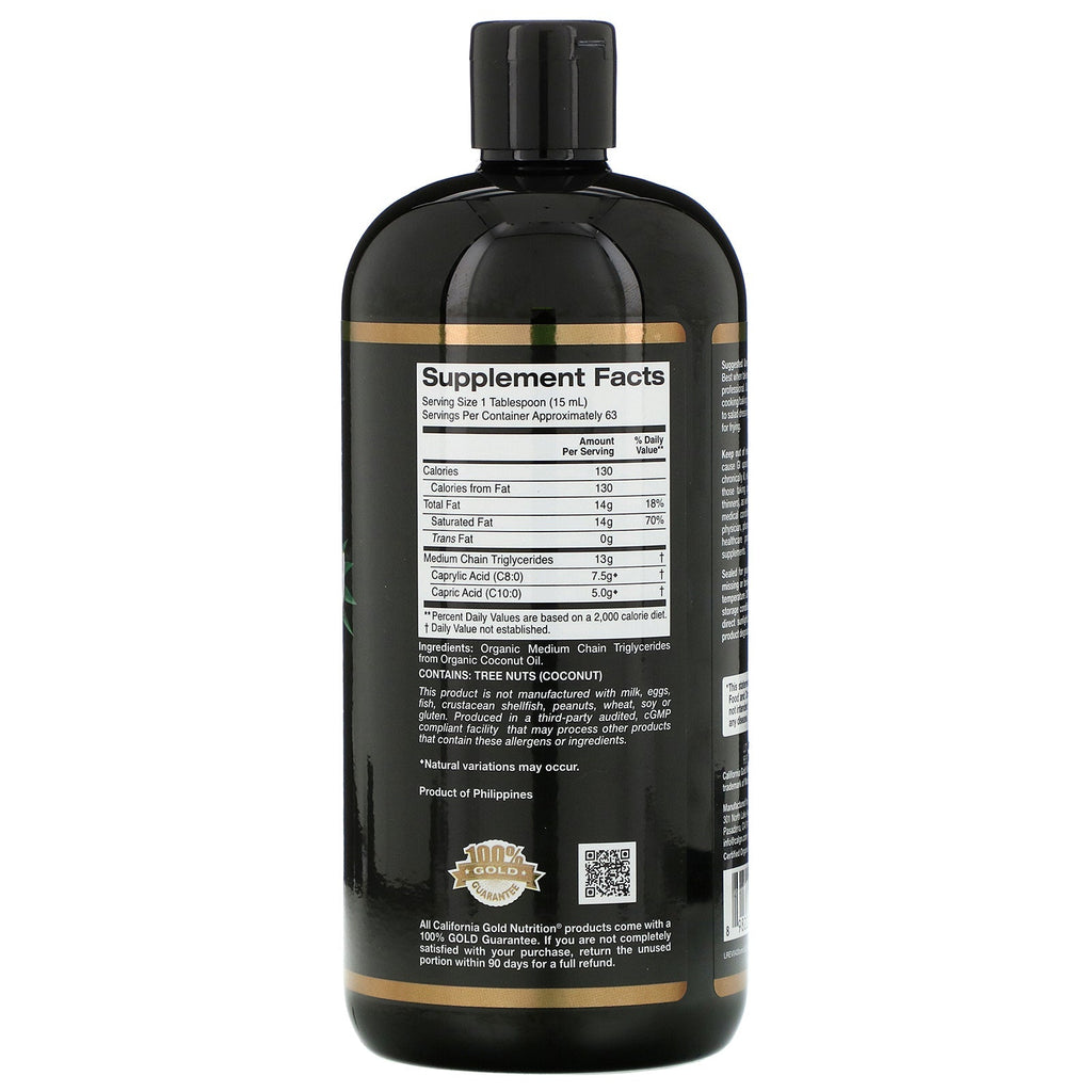 California Gold Nutrition, , MCT Oil, 32 fl oz (946 ml)