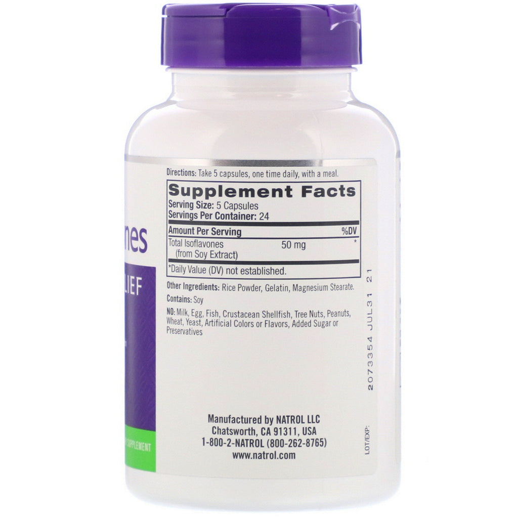 Natrol, Soy Isoflavones, 50 mg, 120 Capsules