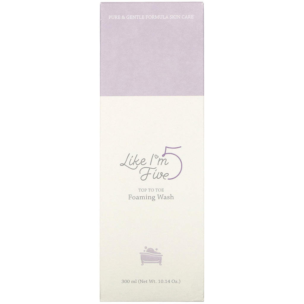 Like I'm Five, top til tå skummende vask, 10,14 oz (300 ml)