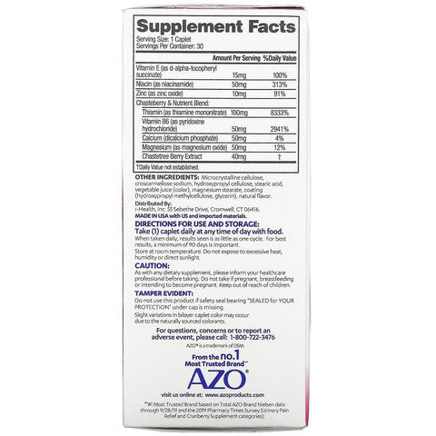 Azo, Hormonal Health, Cycle Care & Comfort, 30 Once Daily Caplets