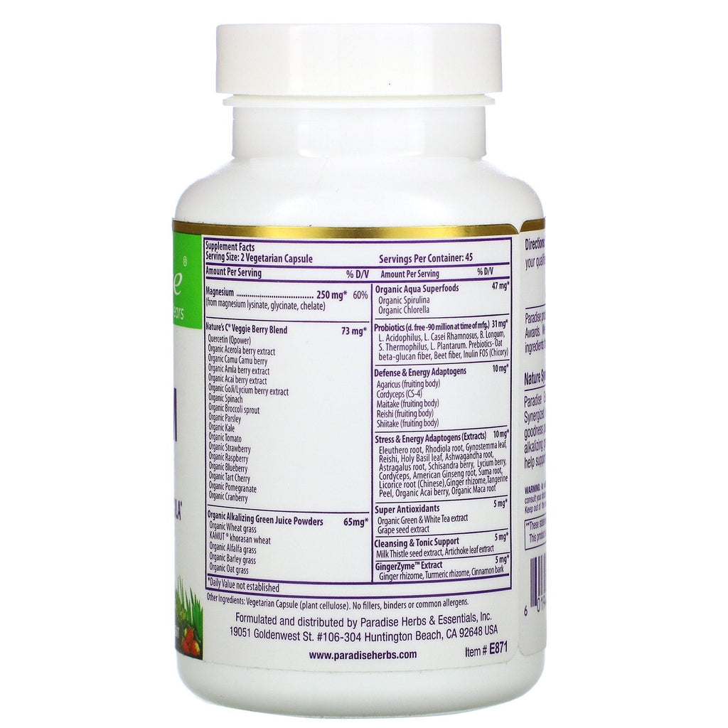 Paradise Herbs, Earth's Blend, Magnesium, 90 Vegetarian Capsules