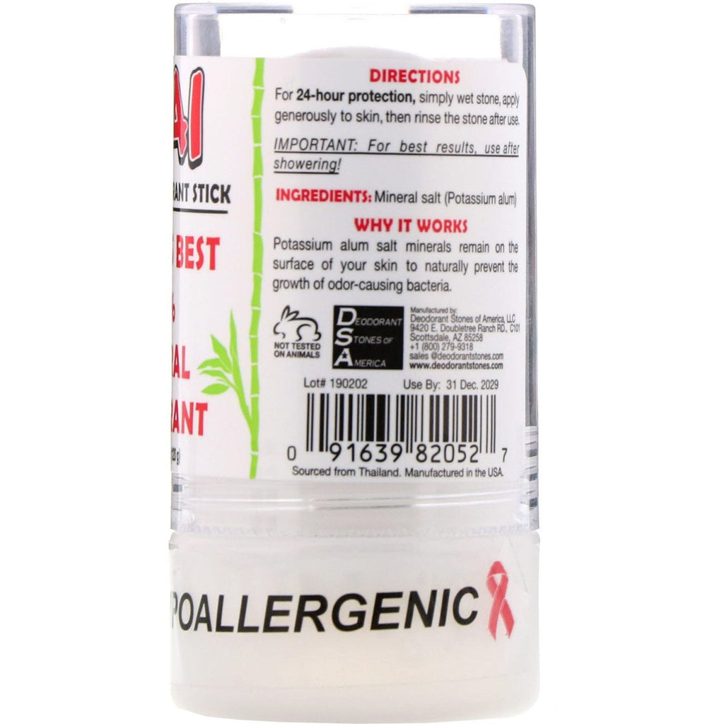 Thai Deodorant Stone, Thai Crystal Deodorant Stick, 4,25 oz (120 g)