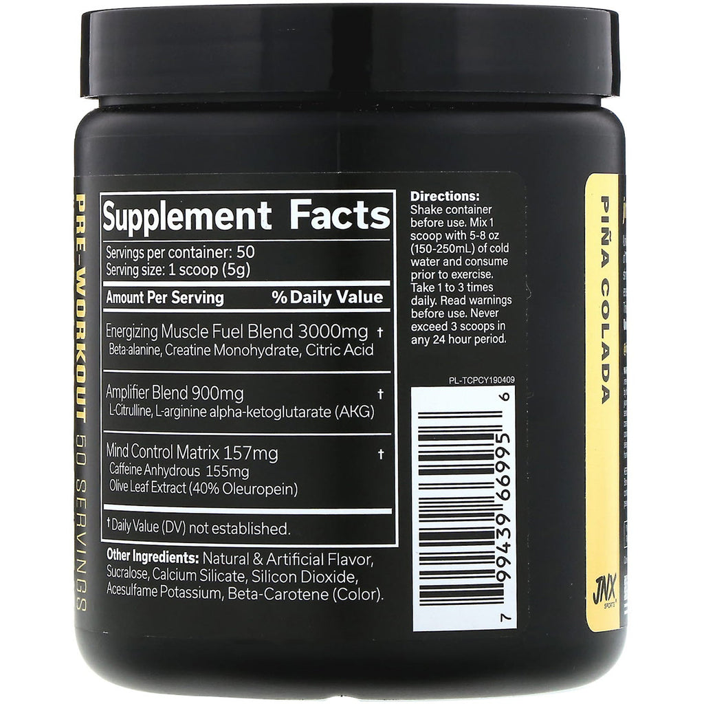 JNX Sports, The Curse, Pre-Workout, Pina Colada, 8,8 oz (250 g)