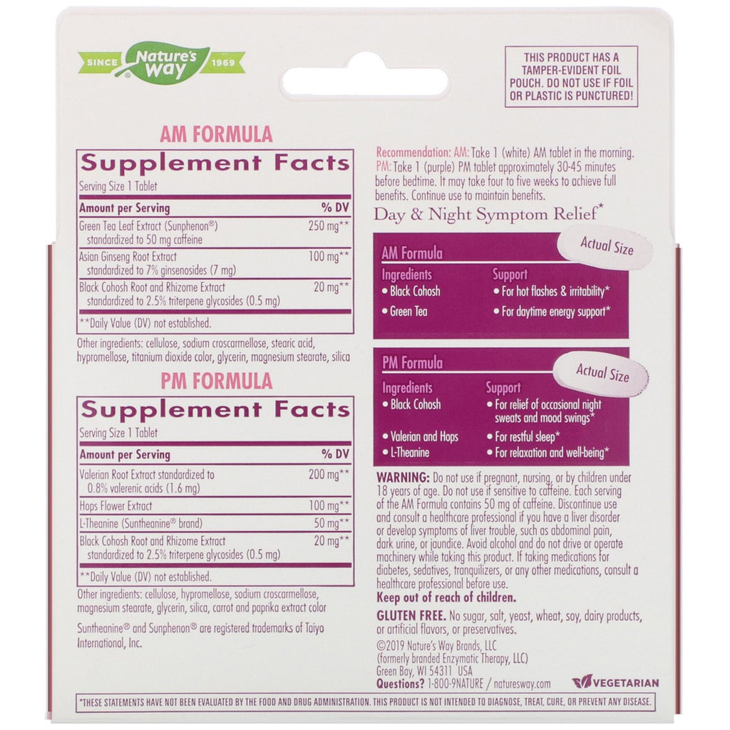 Nature's Way, AM/PM Menopause Formula, Women's Health, 60 Tablets