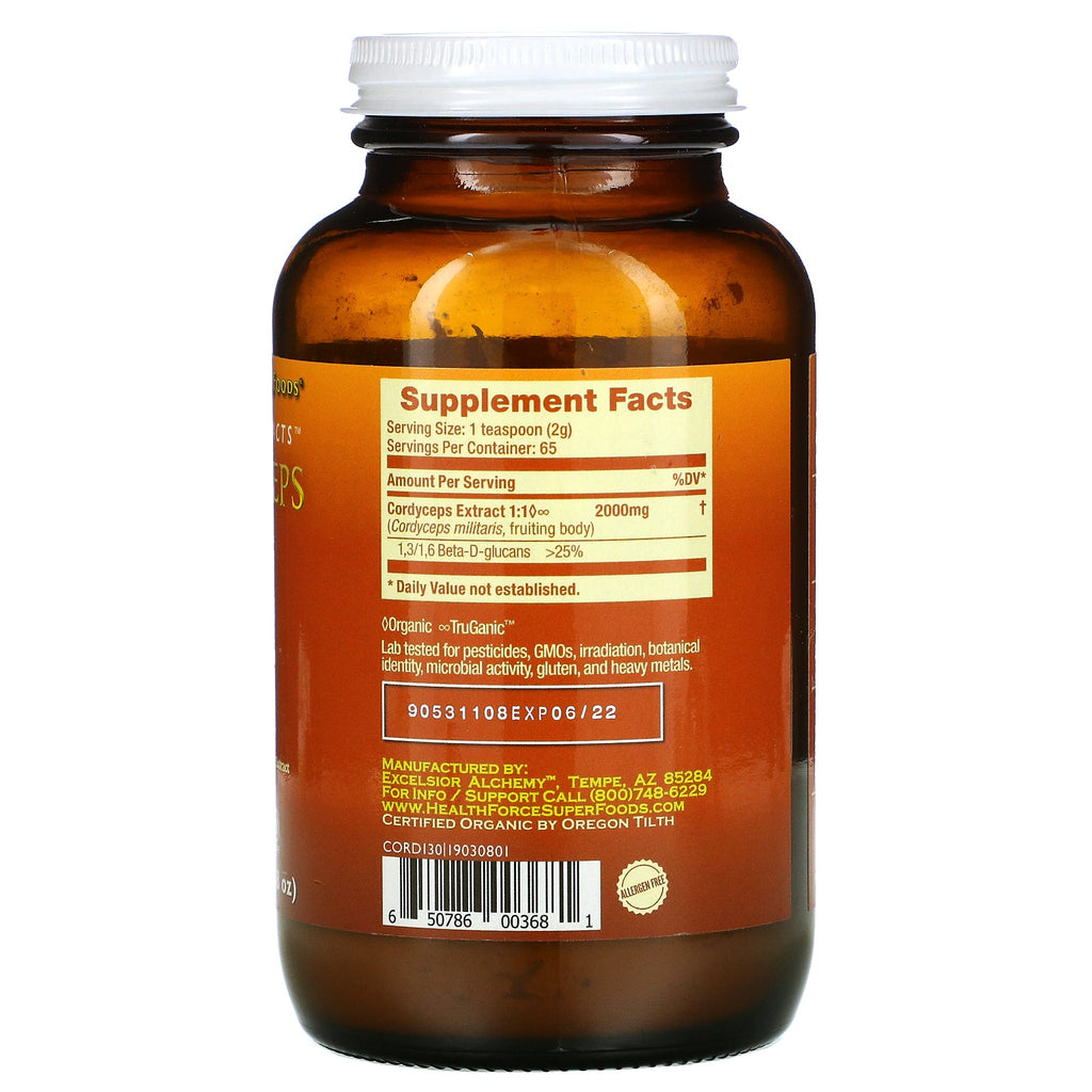 HealthForce Superfoods, Integrity Extracts, Cordyceps, 4.58 oz (130 g)