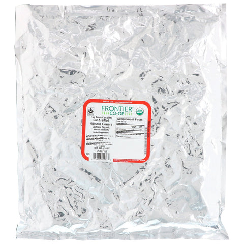 Frontier Natural Products, Fair Trade afskåret og sigtet hibiscusblomst, 16 oz (453 g)