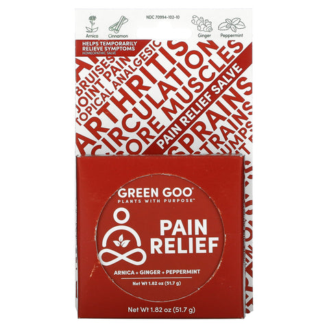 Green Goo, ungüento para aliviar el dolor, 51,7 g (1,82 oz)