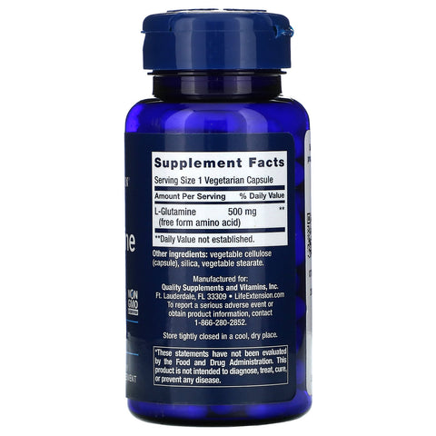 Life Extension, L-Glutamine, 500 mg, 100 Vegetarian Capsules