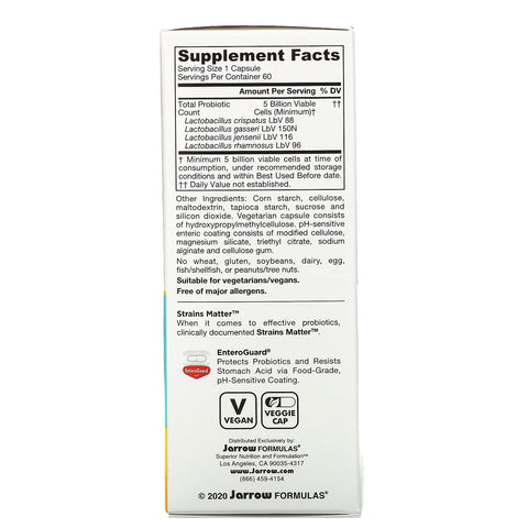 Jarrow Formulas, Jarro-Dophilus Women, Vaginal Probiotic, 5 Billion, 60 Enteroguard Veggie Caps