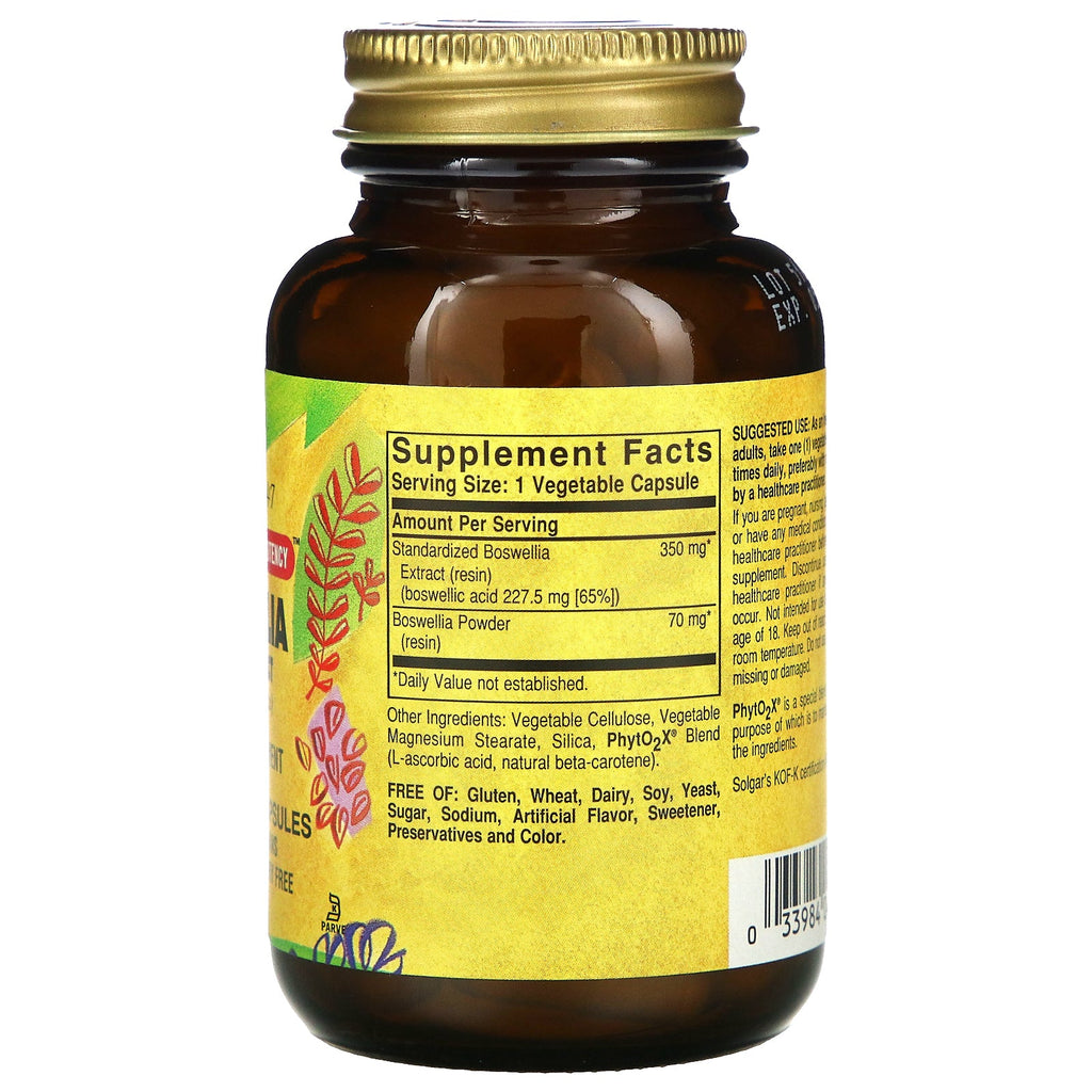 Solgar, Boswellia Resin Extract, 60 Vegetable Capsules