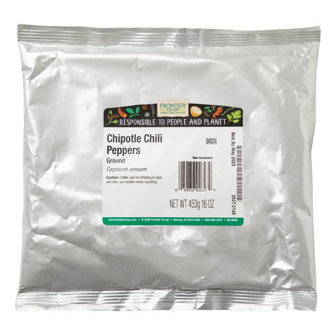 Frontier Natural Products, Chiles chipotles molidos, 16 oz (453 g)