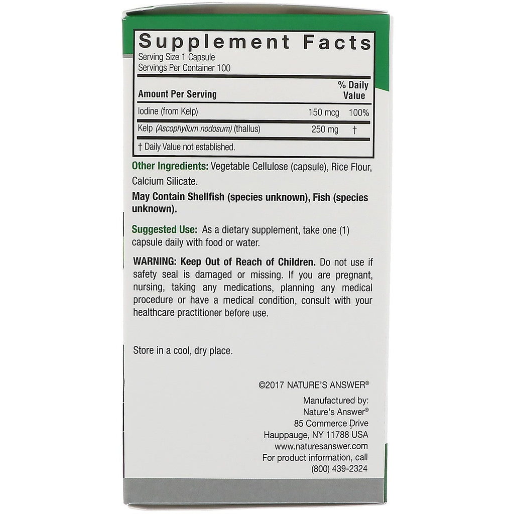 Naturens svar, Kelp Thallus, 100 Veggie-kapsler