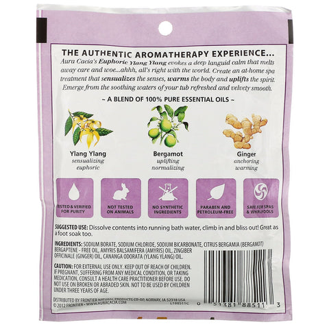 Aura Cacia, Aromaterapi Mineral Bath, Euphoric Ylang Ylang, 2,5 oz (70,9 g)